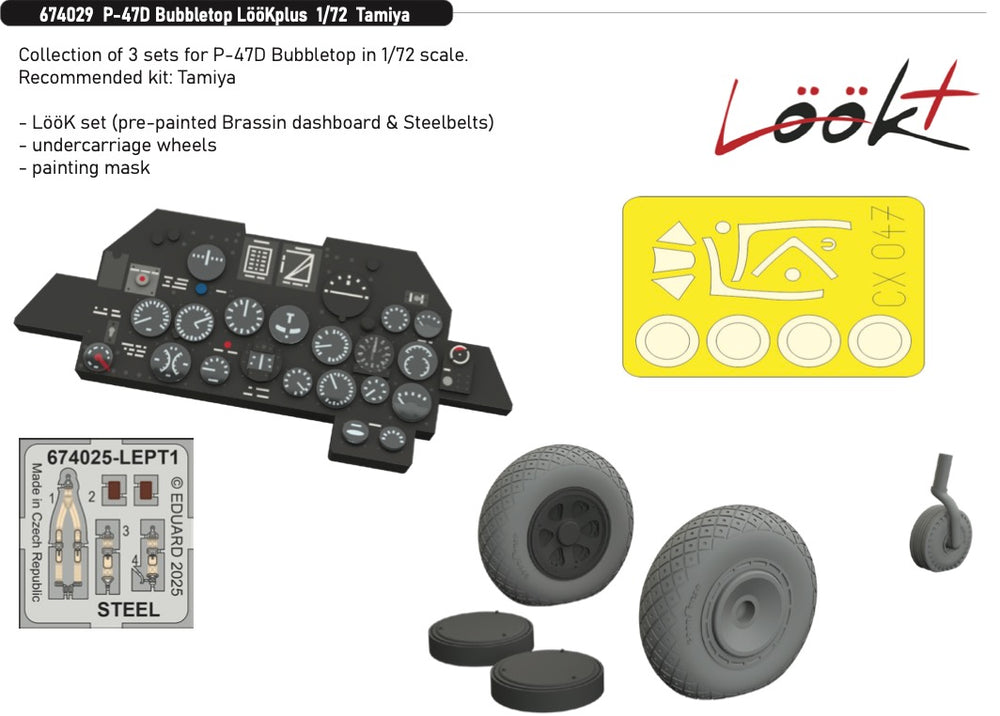 Eduard Brassin ED674029 P-47D Bubbletop LooKplus Series 1:72