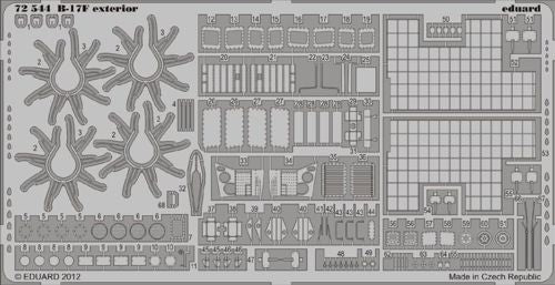 Eduard ED72544 Boeing B-17F Flying Fortress Exterior (Revell) 1:72 Etch Part