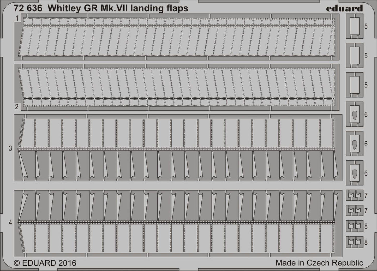 Eduard ED72636 1:72 Armstrong-Whitworth Whitley Mk.VII landing flaps