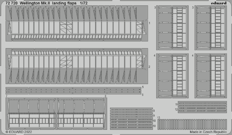 Eduard ED72720 1:72 Vickers Wellington Mk.II landing flaps