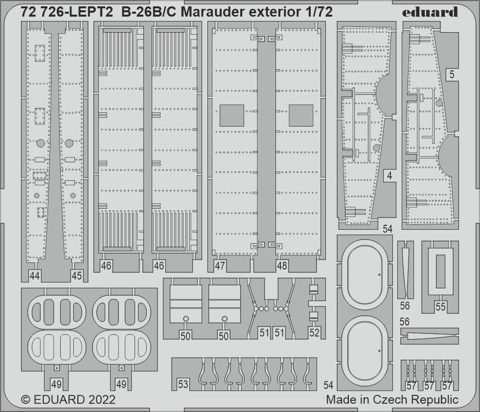Eduard ED72726 1:72 Martin B-26B/C Marauder exterior