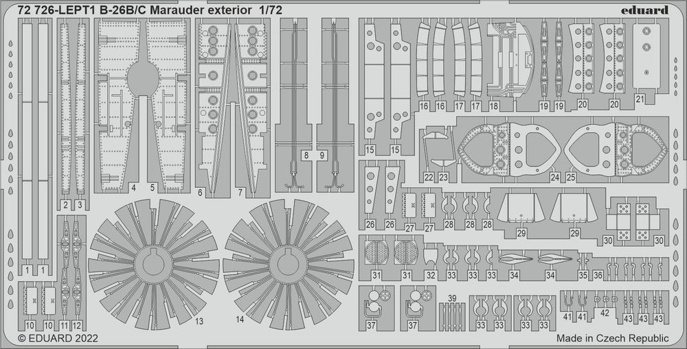 Eduard ED72726 1:72 Martin B-26B/C Marauder exterior