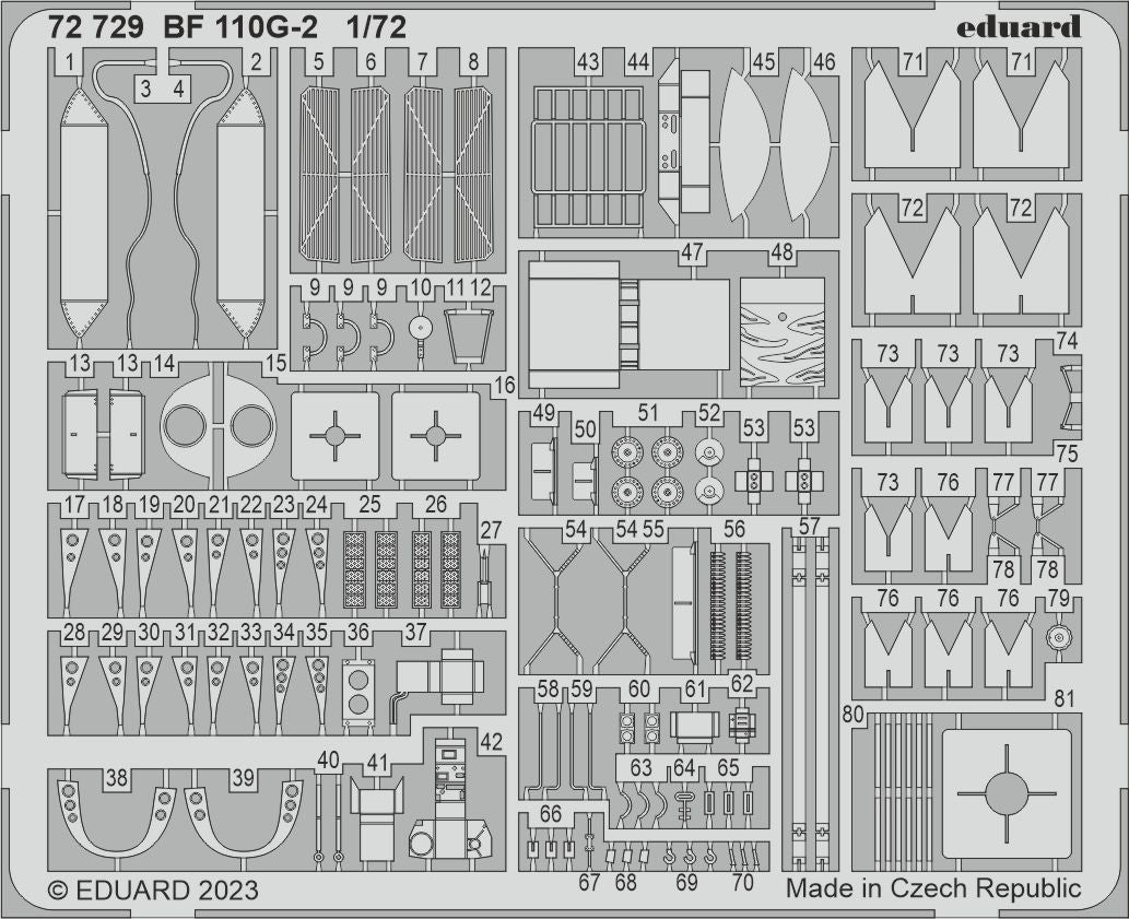 Eduard ED72729 1:72 Messerschmitt Bf-110G-2