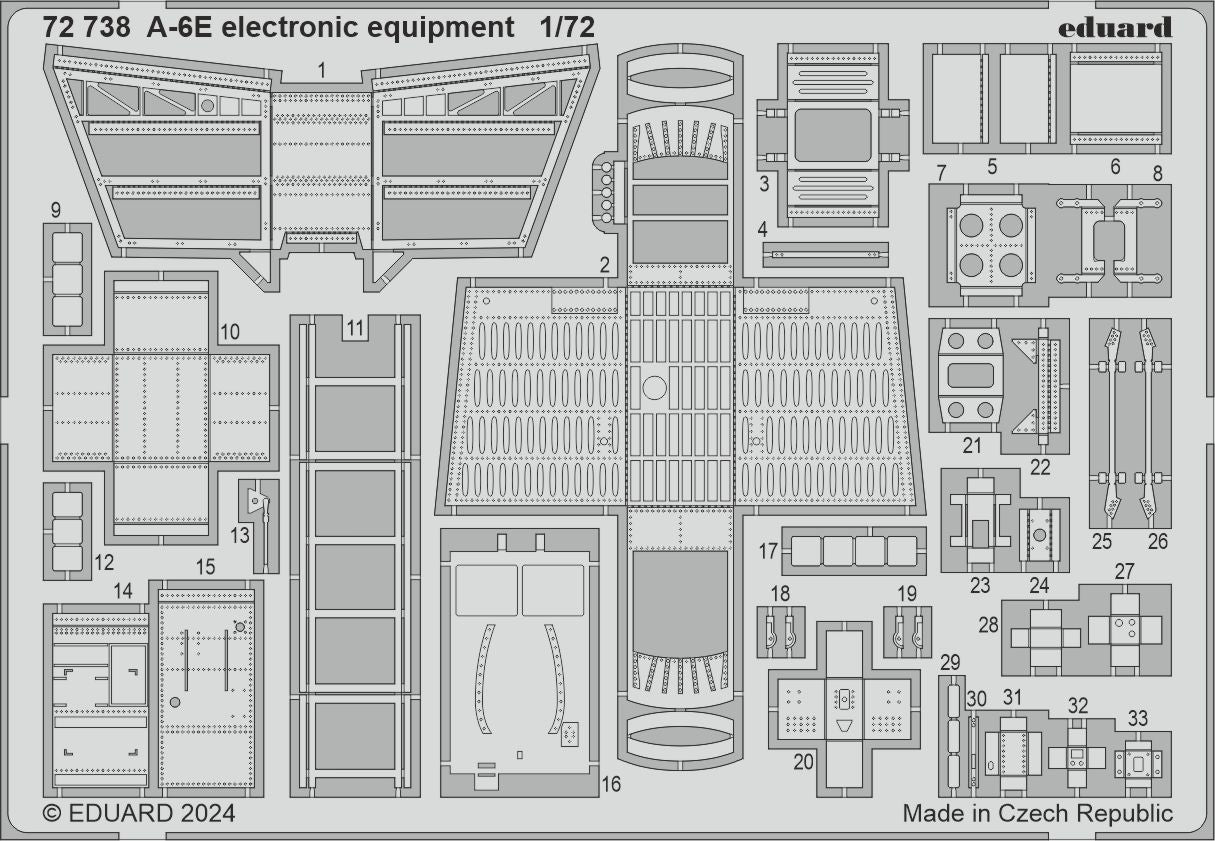 Eduard ED72738 Grumman A-6E Intruder electronic equipment 1:72