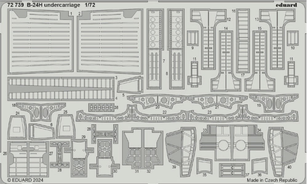 Eduard ED72739 Consolidated B-24H Liberator undercarriage 1:72