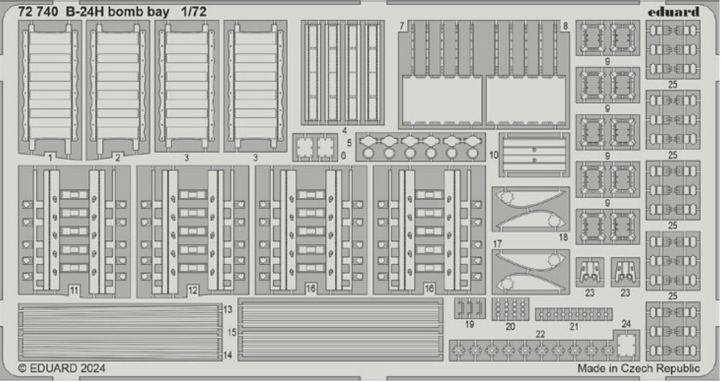 Eduard ED72740 Consolidated B-24H Liberator bomb bay 1:72