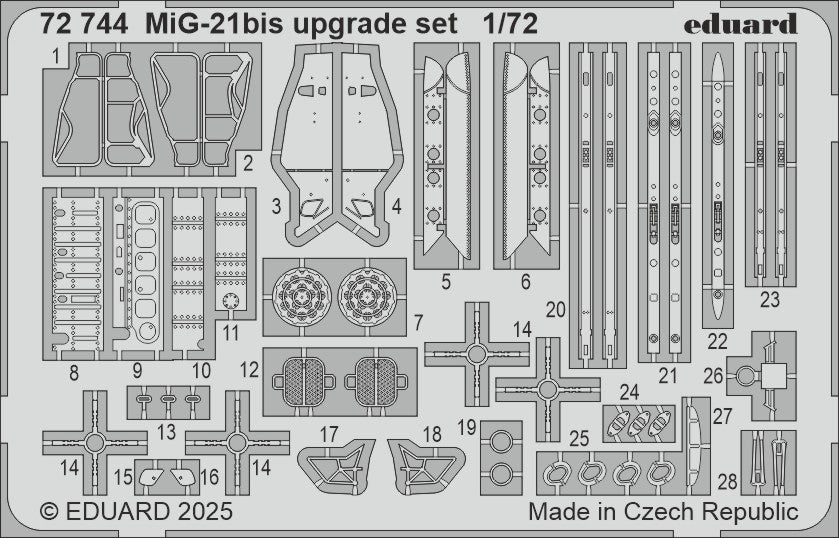Eduard ED72744 Mikoyan MiG-21bis upgrade set 1:72