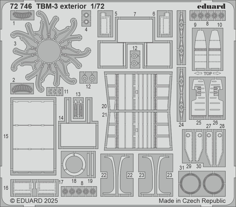 Eduard ED72746 Grumman TBM-3 Avenger exterior 1:72