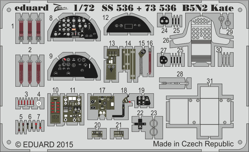 Eduard ED73536 1:72 Nakajima B5N2 'Kate'