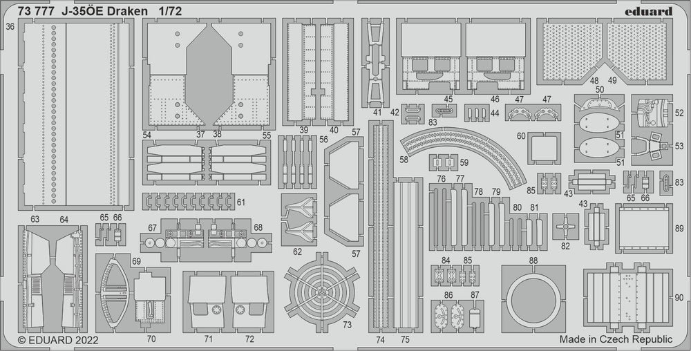 Eduard ED73777 1:72 Saab J-35A"E Draken