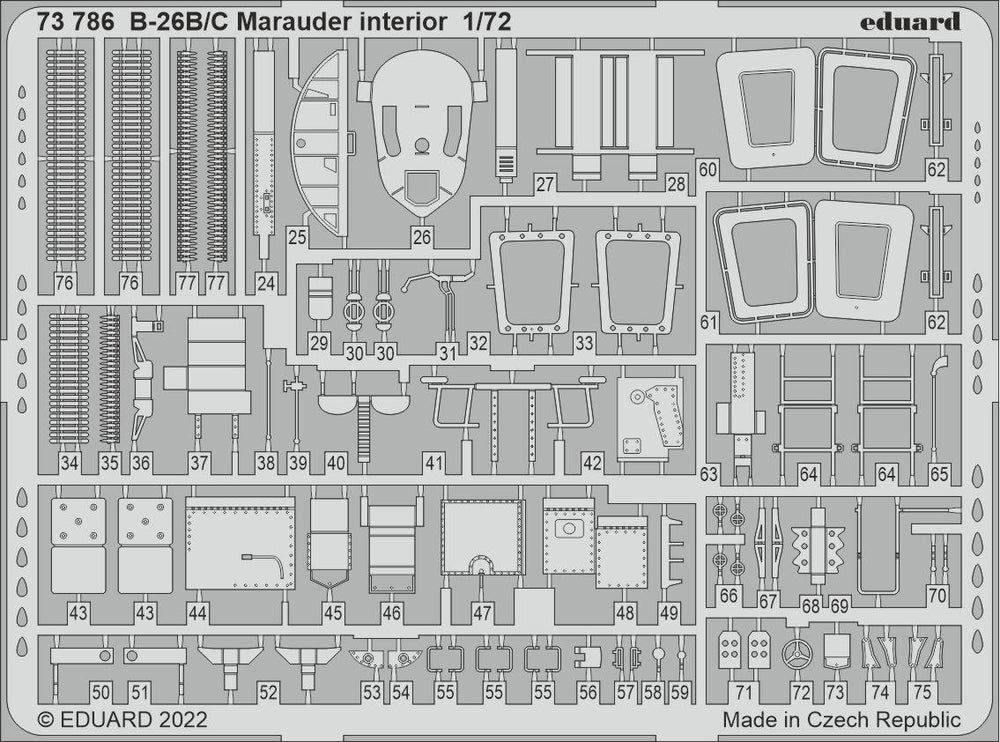 Eduard ED73786 1:72 Martin B-26B/C Marauder interior