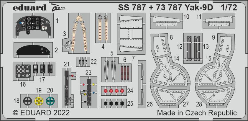 Eduard ED73787 1:72 Yakovlev Yak-9D