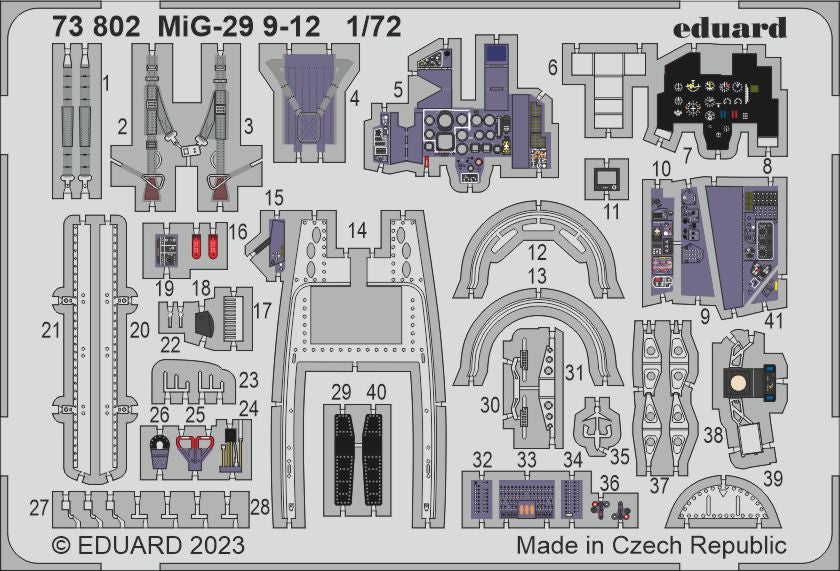 Eduard ED73802 1:72 Mikoyan MiG-29 9-12