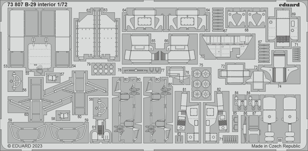 Eduard ED73807 1:72 Boeing B-29 Superfortress interior