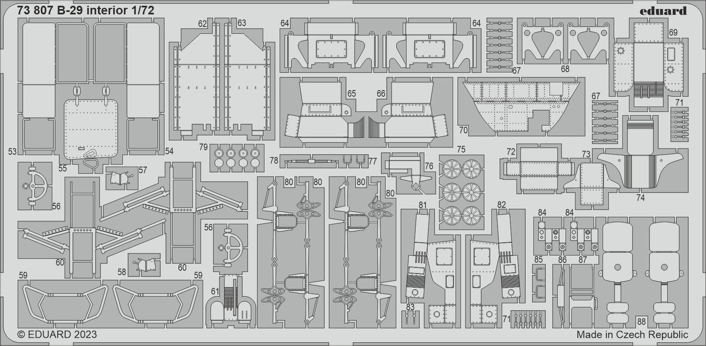 Eduard ED73807 1:72 Boeing B-29 Superfortress interior