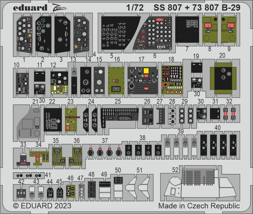 Eduard ED73807 1:72 Boeing B-29 Superfortress interior