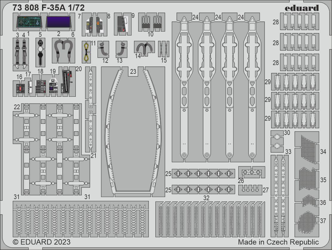 Eduard ED73808 1:72 Lockheed-Martin F-35A Lightning II