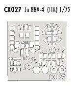 Eduard EDCX027 1:72 Junkers Ju-88A-4 canopy frame paint mask