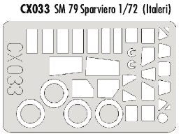 Eduard EDCX033 1:72 Savoia-Marchetti SM.79 Sparviero canopy frame paint mask
