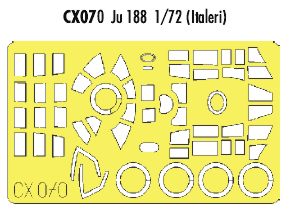 Eduard EDCX070 1:72 Junkers Ju-188 canopy frame and wheels etc
