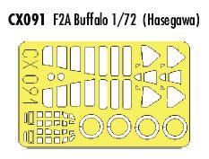 Eduard EDCX091 1:72 Brewster F2A Buffalo canopy frame paint mask