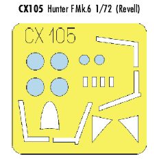 Eduard EDCX105 1:72 Hawker Hunter F.6 canopy frame paint mask
