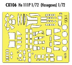Eduard EDCX106 1:72 Heinkel He-111P canopy frame paint mask