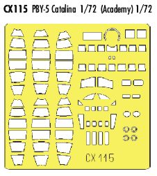 Eduard EDCX115 1:72 Consolidated PBY-5A Catalina canopy frame paint mask