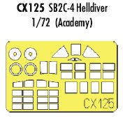 Eduard EDCX125 1:72 Curtiss SB2C-4 Helldiver canopy frame paint mask