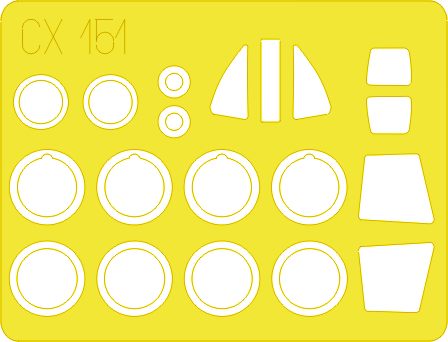 Eduard EDCX151 1:72 BAC TSR-2 canopy frame paint mask