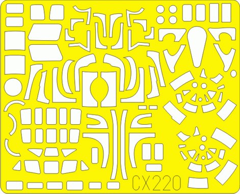 Eduard EDCX220 1:72 Consolidated B-24J Liberator canopy frame paint mask