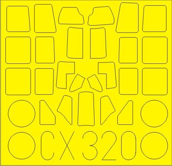 Eduard EDCX320 1:72 Mitsubishi A6M5 Zero canopy frame paint mask