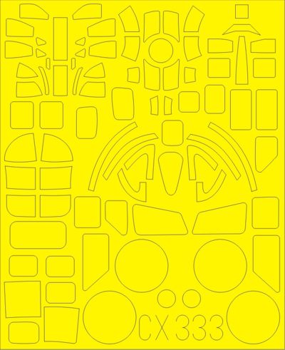 Eduard EDCX333 1:72 Boeing B-17F Flying Fortress canopy frame paint mask