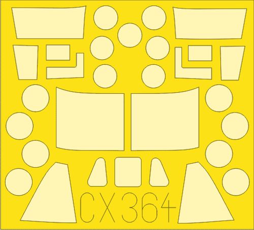 Eduard EDCX364 1:72 Bell-Boeing MV-22B Osprey canopy frame paint mask