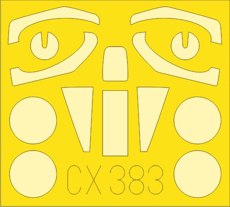 Eduard EDCX383 1:72 BAC/EE Lightning F.2A canopy frame paint mask