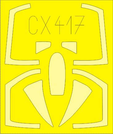 Eduard EDCX417 1:72 McDonnell F-4J Phantom canopy frame paint mask