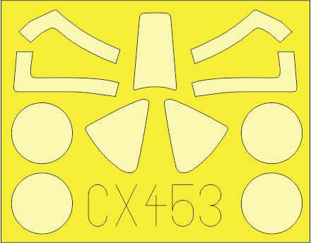 Eduard EDCX453 1:72 Vought F4U-4 Corsair canopy frame paint mask