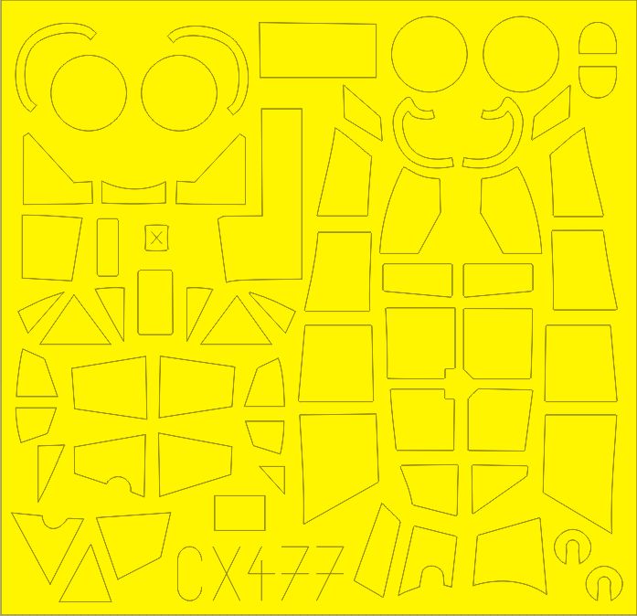 Eduard EDCX477 1:72 Dornier Do-17Z-2 canopy frame paint mask
