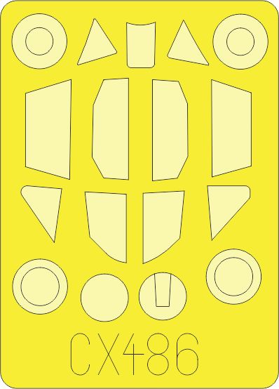Eduard EDCX486 1:72 Messerschmitt Me-262A-1a Schwalbe canopy frame paint mask