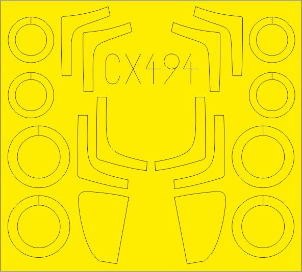 Eduard EDCX494 1:72 Mikoyan MiG-29SMT canopy frame paint mask