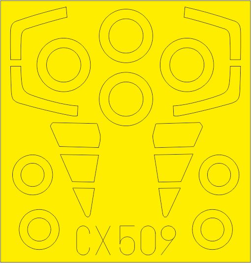 Eduard EDCX509 1:72 Convair F-106A Delta Dart canopy frame paint mask