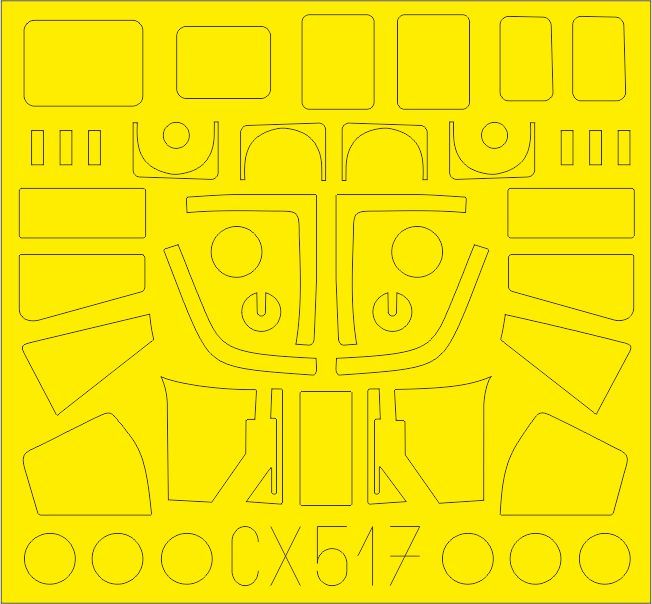 Eduard EDCX517 1:72 Westland Sea King HAR.3 / Mk.43 canopy frame paint mask