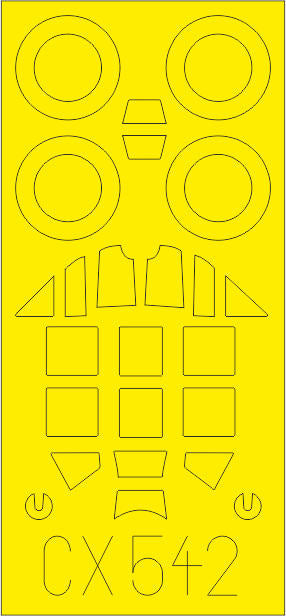 Eduard EDCX542 1:72 Messerschmitt Bf-109G-6 canopy frame paint mask