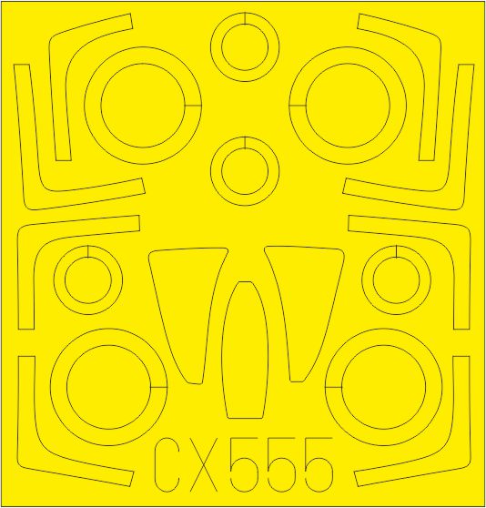 Eduard EDCX555 1:72 Grumman F-14D Tomcat canopy frame paint mask