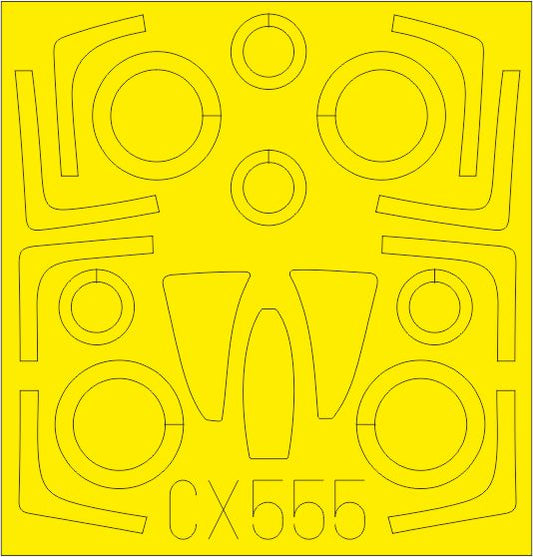 Eduard EDCX555 1:72 Grumman F-14D Tomcat canopy frame paint mask