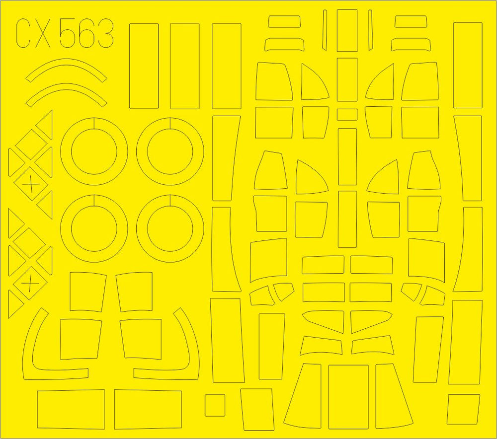 Eduard EDCX563 1:72 Vickers Wellington GR Mk.VIII canopy frame paint mask