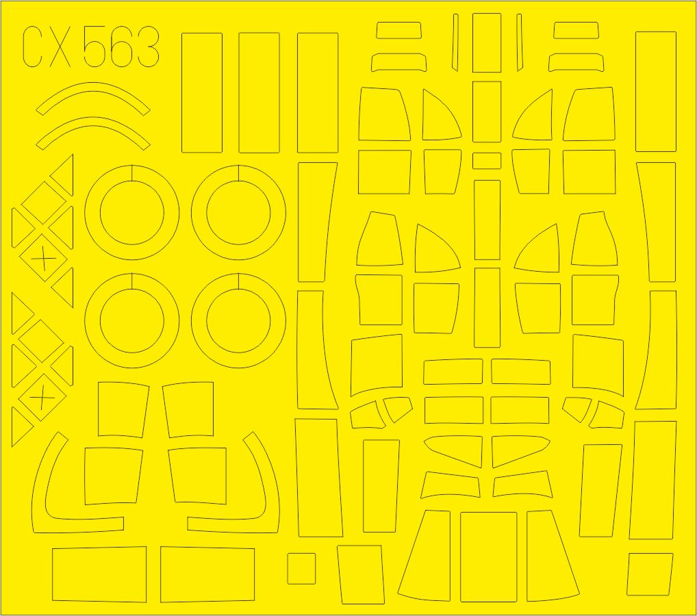 Eduard EDCX563 1:72 Vickers Wellington GR Mk.VIII canopy frame paint mask