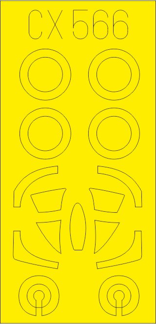 Eduard EDCX566 1:72 Douglas A-4F Skyhawk canopy frame paint mask
