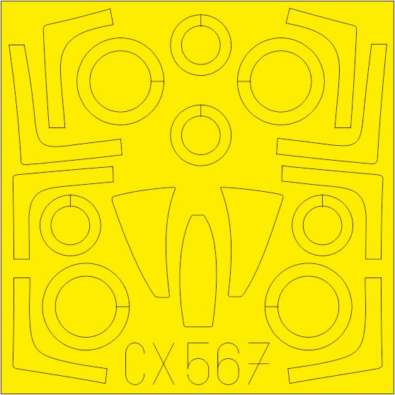 Eduard EDCX567 1:72 Grumman F-14A Tomcat canopy frame paint mask