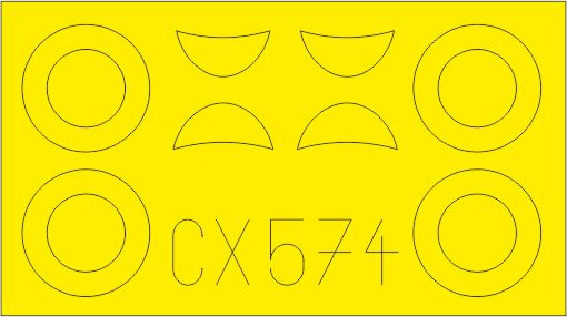Eduard EDCX574 1:72 Polikarpov U-2/Po-2VS canopy frame paint mask